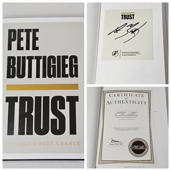 Pete Buttigieg Trust First Edition Signed Hardcover Book & COA South Bend Mayor - Picture 1 of 11